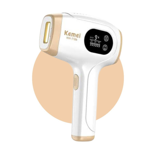 Фотоэпилятор Kemei KM-7106 IPL с охлаждением, 48 Вт, 9 уровней интенсивности, автоматические вспышки