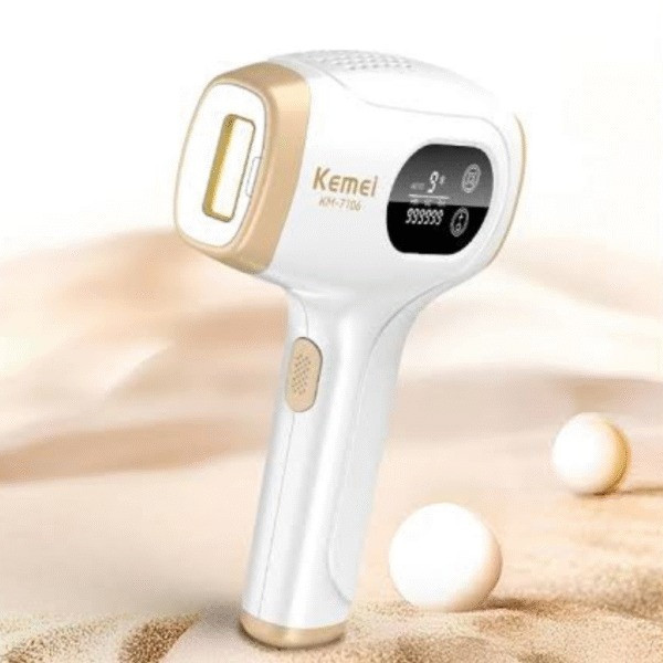 Фотоэпилятор Kemei KM-7106 IPL с охлаждением, 48 Вт, 9 уровней интенсивности, автоматические вспышки