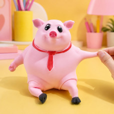 Мягкая игрушка антистресс Сквиш Свинка 14 см, розовая