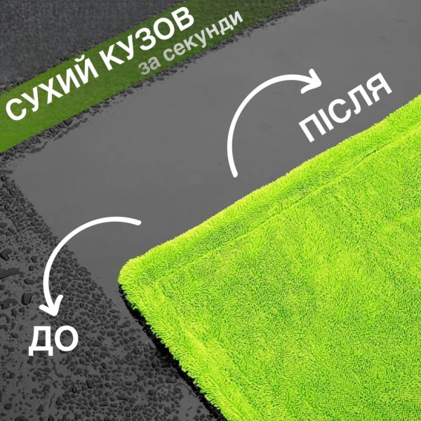 Автомобильная салфетка из микрофибры 60×90 см 600 г/м2 для сушки и полировки кузова