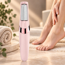 Электрическая пемза для педикюра MHZ Wanhengda Pedi Electronic розового цвета односторонняя в картонной коробк