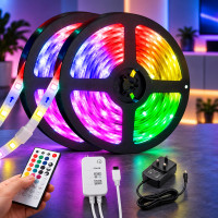 Многоцветная светодиодная лента 3528 RGB длиной 5 м с пультом управления и блоком питания
