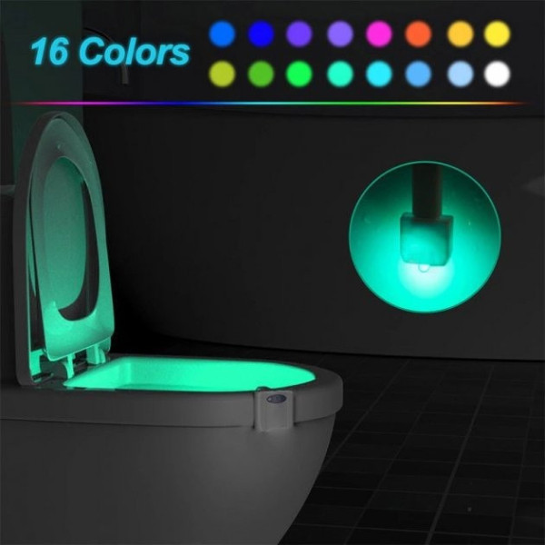 Светодиодная LED подсветка Light Bowl для унитаза с датчиком движения и 16 цветами белого свечения