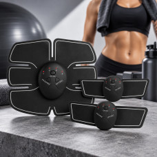 Пояс миостимулятор EMS Trainer 3 в 1 для мышц пресса, рук и ног Fitness Trainer массажер на батарейках
