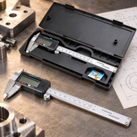 Цифровой электронный штангенциркуль Digital Caliper с LCD дисплеем и микрометром в кейсе