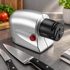 Электрическая точилка Knife Sharpener для ножей и ножниц от сети с точильным инструментом