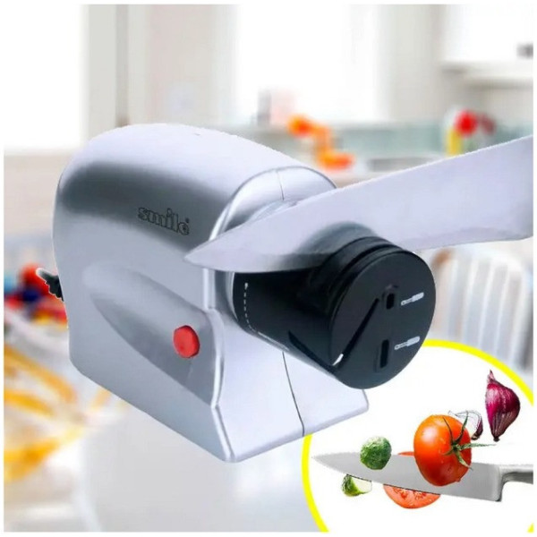 Электрическая точилка Knife Sharpener для ножей и ножниц от сети с точильным инструментом