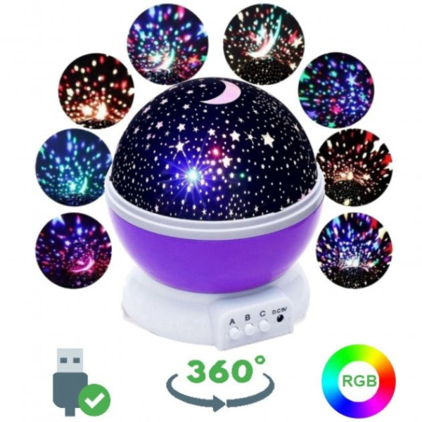 Ночник-проектор звездного неба MNG Star Master Big Dream с LED лампой на батарейках для дома
