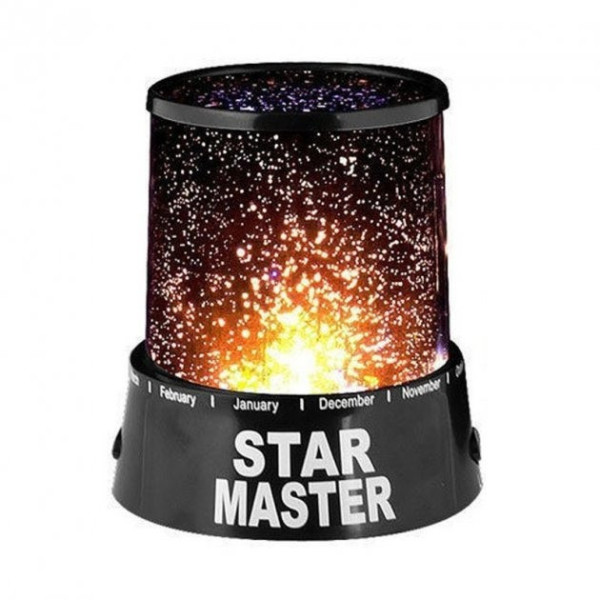 Ночник-проектор Star Master Звёздное небо с USB-кабелем и блоком питания, черный