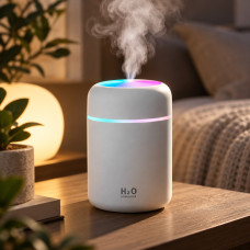 Ультразвуковой увлажнитель воздуха W261 с LED подсветкой, мощность 2 Вт, объём 300 мл