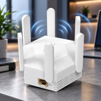 Усилитель Wi-Fi сигнала WR56T с 6 внутренними антеннами до 300 Мбит белый
