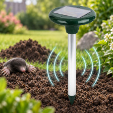Ультразвуковой солнечный отпугиватель кротов Solar Rodent Repeller для грызунов с питанием от солнечной батаре