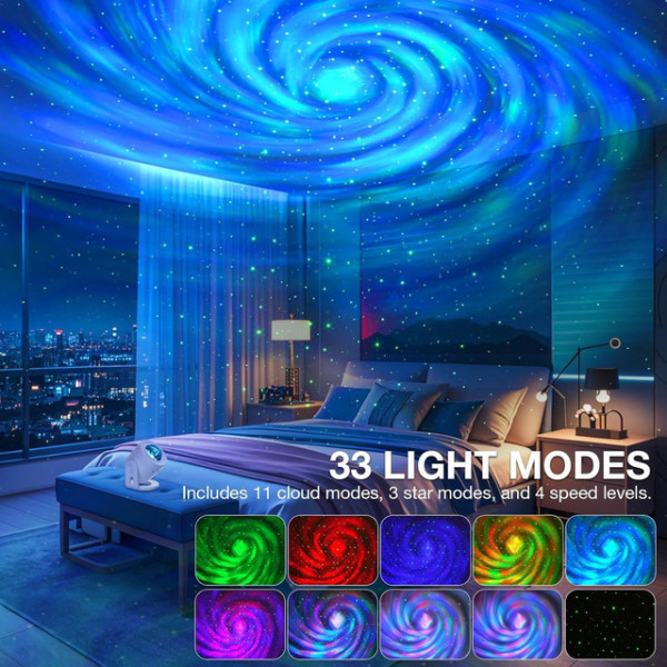 Ночник-проектор AND LY-1069 с Bluetooth динамиком и светодиодной RGB подсветкой звездного неба