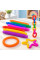 Набор из 12 пластиковых эластичных труб S Fidget Pop Tube для ручного антистресса и сенсорных игр
