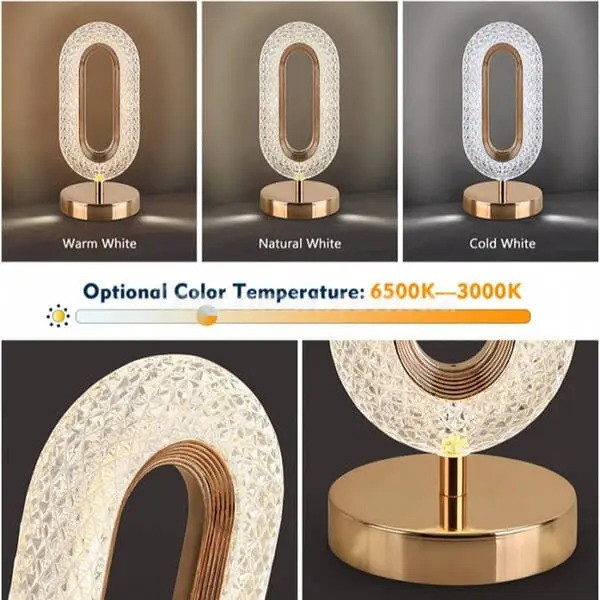 Настольная светодиодная лампа Creatice Table Lamp 16 с тремя режимами свечения, кристаллами и бриллиантами