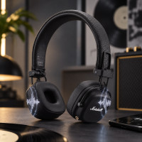 Накладные беспроводные наушники Marshall Major V с Bluetooth и встроенным микрофоном, черный
