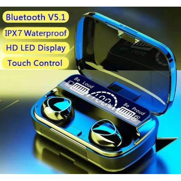 Наушники-вкладыши Bluetooth 5.1 TWS M10 с кейсом-повербанком и LED дисплеем