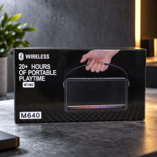 Портативная Bluetooth колонка M640 BT с ручкой и аккумулятором до 20 часов воспроизведения
