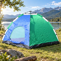 Автоматическая туристическая палатка Lys-Camps на 4 человека с москитной сеткой и водонепроницаемой тканью для