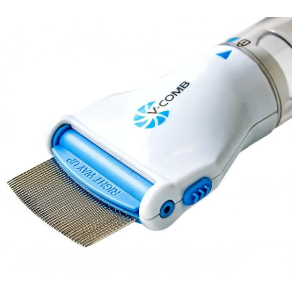 Электрическая расческа Licetec V-comb для удаления вшей с вытяжкой белая