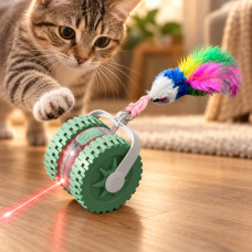 Интерактивный автоматический мячик Interactive Pet Ball с лазером и USB для кошек с датчиками