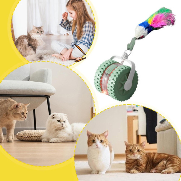 Интерактивный автоматический мячик Interactive Pet Ball с лазером и USB для кошек с датчиками