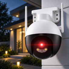 Уличная поворотная IP-камера CAD N6 V380 Wifi 6 Мп с функцией день/ночь и датчиком движения