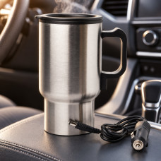Термокружка автомобильная Electric Mug с подогревом от прикуривателя, объем 400 мл