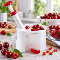 Машинка Cherry Pitter для удаления косточек из вишни, черешни, маслин и оливок с ёмкостью для сбора