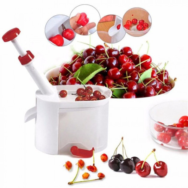 Машинка Cherry Pitter для удаления косточек из вишни, черешни, маслин и оливок с ёмкостью для сбора