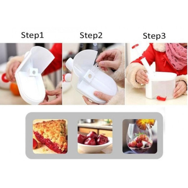 Машинка Cherry Pitter для удаления косточек из вишни, черешни, маслин и оливок с ёмкостью для сбора