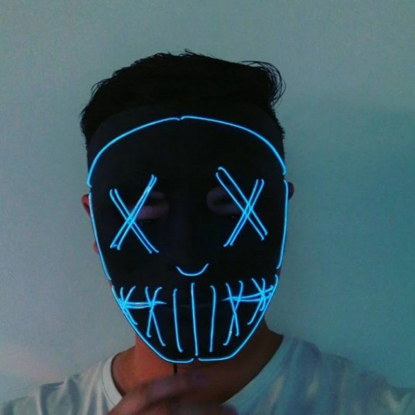 Маска неоновая Purge Mask Судная ночь ABC для карнавала унисекс