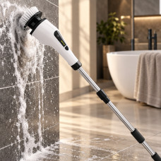 Многофункциональная беспроводная электрическая щетка для уборки Cleaning Brush 7в1 с телескопической ручкой