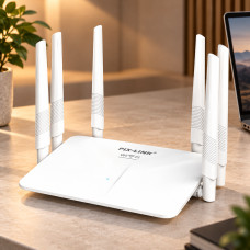 Проводной Wi-Fi роутер Pix-Link LV-WP50Q с 6 внешними антеннами и скоростью до 300 Мбит/с