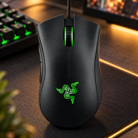 Проводная игровая мышь USB DeathAdder CHROMA 10000dpi черная для настольного ПК
