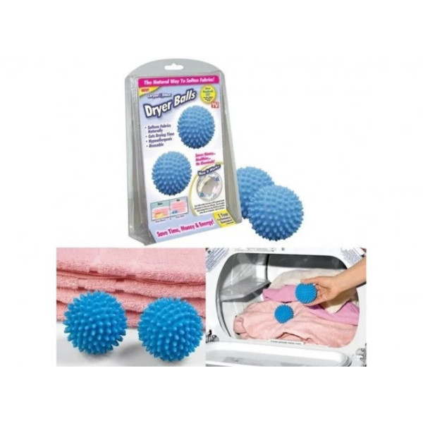 Мячики Dryer Balls для стирки белья в стиральной машине, набор 2 шт.