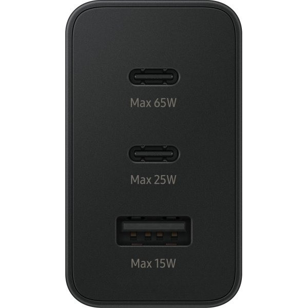 Сетевое зарядное устройство Trio 65W с двумя USB-C портами и поддержкой быстрой зарядки
