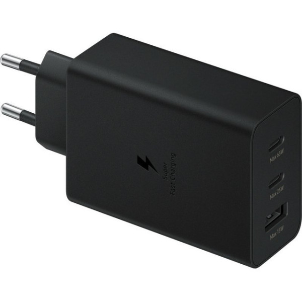 Сетевое зарядное устройство Trio 65W с двумя USB-C портами и поддержкой быстрой зарядки