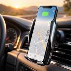 Автодержатель для телефона с беспроводной зарядкой S5 универсальный пластиковый держатель для автомобиля
