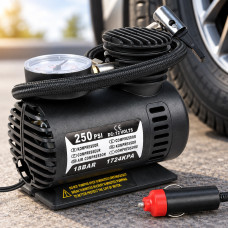 Электрический автомобильный компрессор насос Air Compressor DC-12V от прикуривателя 12 В