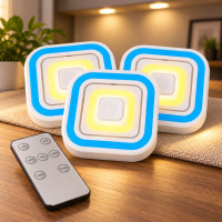 Светильники LED комплект 3 шт с пультом и таймером накладные управление дистанционное