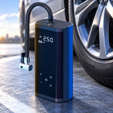 Аккумуляторный однопоршневой электрический компрессор насос для шин Tire Air Compressor от прикуривателя