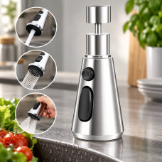 Аэратор насадка на кухонный кран с режимами распыления и поворотом 360° для экономии воды