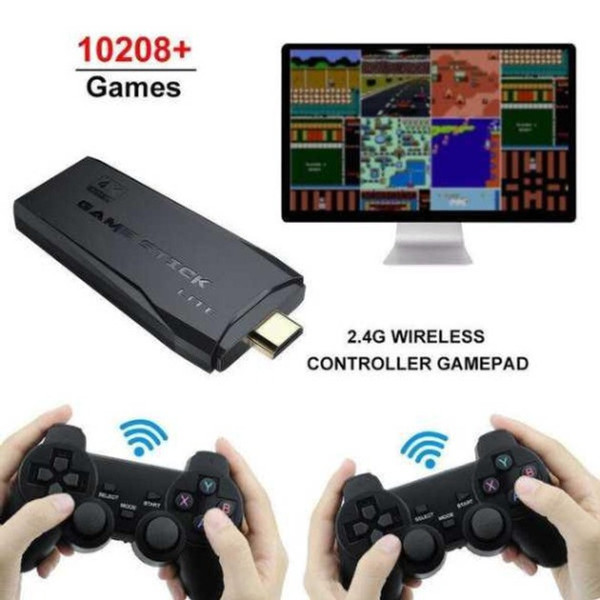 Портативная игровая консоль Stick HDMI с беспроводным контроллером 2.4G и USB-кабелем