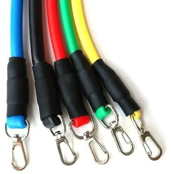 Эспандер Treaning Pro универсальный трубчатый с 5 жгутами Power Bands для атлетических упражнений