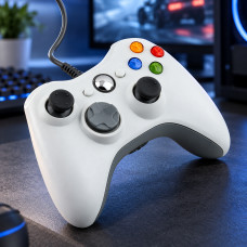 Беспроводной игровой джойстик Controller ODI для приставки 360 и ПК с USB-подключением, черный/белый