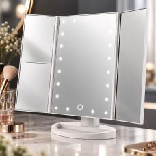 Настольное косметическое зеркало Superstar Magnifying Mirror с LED-подсветкой и увеличением