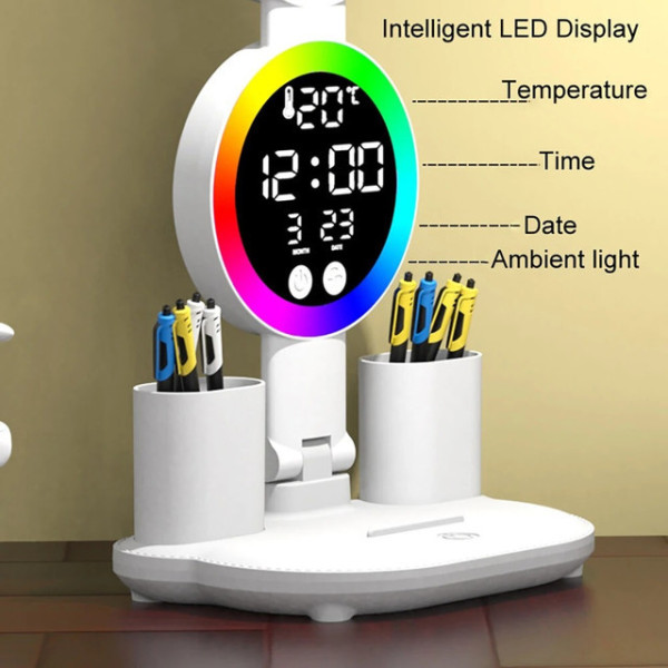 Настольная светодиодная лампа KRX-104 LED RGB с вентилятором и подсветкой