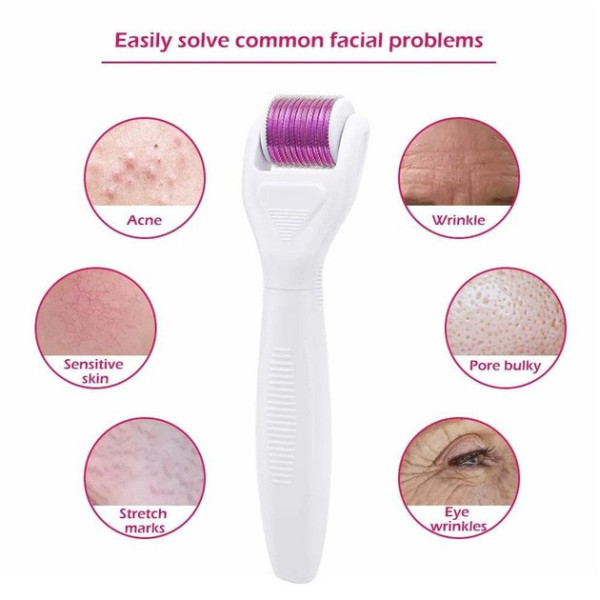 Набор мезороллеров 5в1 Derma Roller Set с титановыми микроиглами для лица и тела
