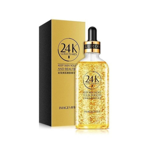 Сыворотка антивозрастная для лица Images с частицами золота 24K Gold Flakes для подтягивания и увлажнения